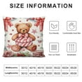 thumbnail image 5 of COMIO Gingerbread House Throw Pillow Covers Candy Cane Christmas Stocking Train Gift Pink Fun Cute WinterCushion Cover Suitable for Christmas Party Living Room Bedroom Sofa Bed, 5 of 5