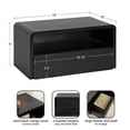 thumbnail image 3 of Kate and Laurel Kato Modern Wood Floating Side Table with Drawer, 18 x 10 x 9, Black, Contemporary Wooden Floating Nightstand for Bedroom Bedside Table, 3 of 9