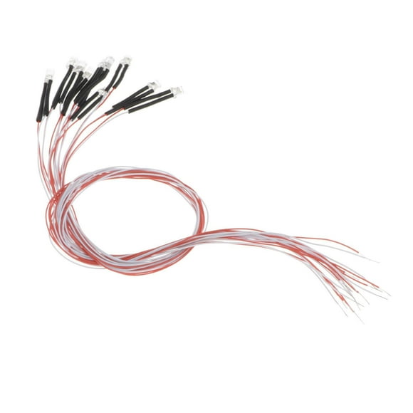 10 piezas DC3V 3mm LED lámpara precableado Diodo Emisor precableado RGB de cambio rápido Zulema Micro luces de paisaje