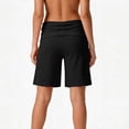 thumbnail image 4 of Dwellite Shorts for Women Low Rise Fold Over Short Wide Leg Yoga Pants Y2K Lounge Palazzo Gauchos Pant Black XL, 4 of 6