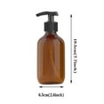 MOQIN 17 oz Amber PET Plastic Refillable Bottles with Black Disc Top