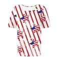 thumbnail image 4 of Fiudx Liquidación de Ahorros de Verano Blusa de Manga Corta a La Moda para Mujer, Camiseta Estampada, Top Informal, 4 of 5