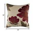 thumbnail image 3 of Red Beige Floral Down Filled Throw Pillow, 3 of 7