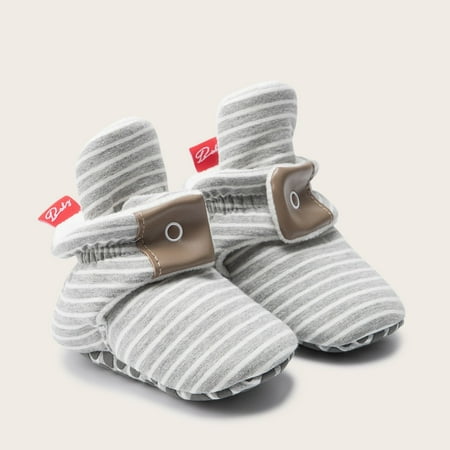 

Infant Baby Cotton Booties Fleece Cozy Non-Slip Slippers Toddler Ankle Boots First Walker Crib House Socks Shoes 0-18 Months