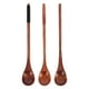 thumbnail image 1 of 3 cucharas pequeñas de madera con mango largo para café, té, postres, mermeladas, pasteles, helados, capuchinos, mezclar y remover, 1 of 7