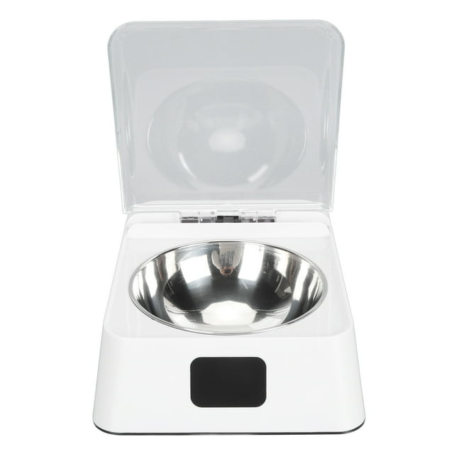 Automatic Opening Lid Cat Feeder, Removable Bowl Infrared Sensor Cat Feeder Battery Powered For Cats