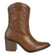 thumbnail image 2 of Bota Vaquera Para Mujer Castalia 002-49 Coñac Con Detalle Bordado, 2 of 3