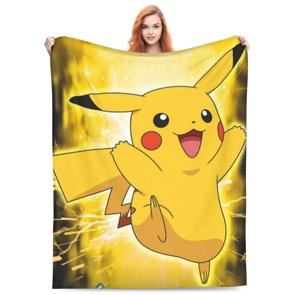 Pokemon Flannel Blanket Funny Ultra-Soft Micro Warm Throw Blanket Fleece Blanket Interesting Gift 60"X50"