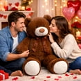 thumbnail image 4 of HollyHOME 36 Inch Giant Teddy Bear Big Plush Stuffed Animal Soft Cuddly Toy Gift for Girlfriend Kids Valentine's Day  Chocolate, 4 of 9