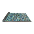 thumbnail image 2 of Ahgly Company Indoor Round Abstract Light Blue Contemporary Area Rugs, 4' Round, 2 of 4