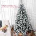 thumbnail image 4 of HOMCOM 6ft Flocked Artificial Christmas Tree with Metal Stand, Hinged Tips, 4 of 10
