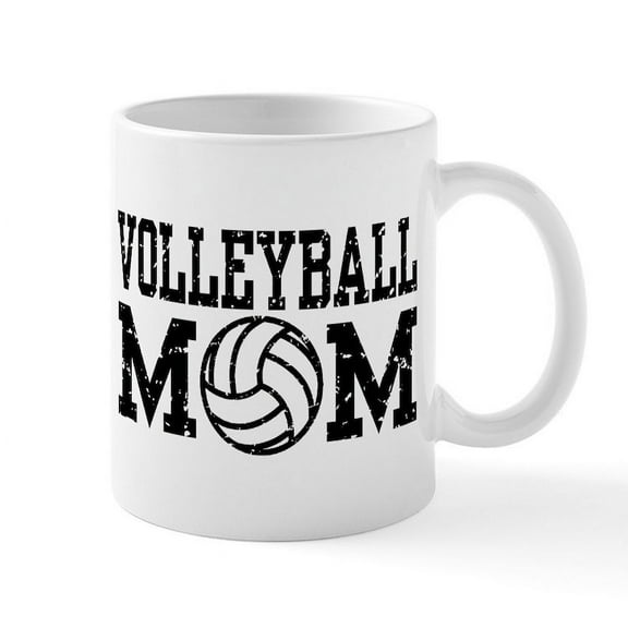CafePress - Volleyball Mom Mug - 11 oz Ceramic Mug - Novelty Coffee Tea Cup