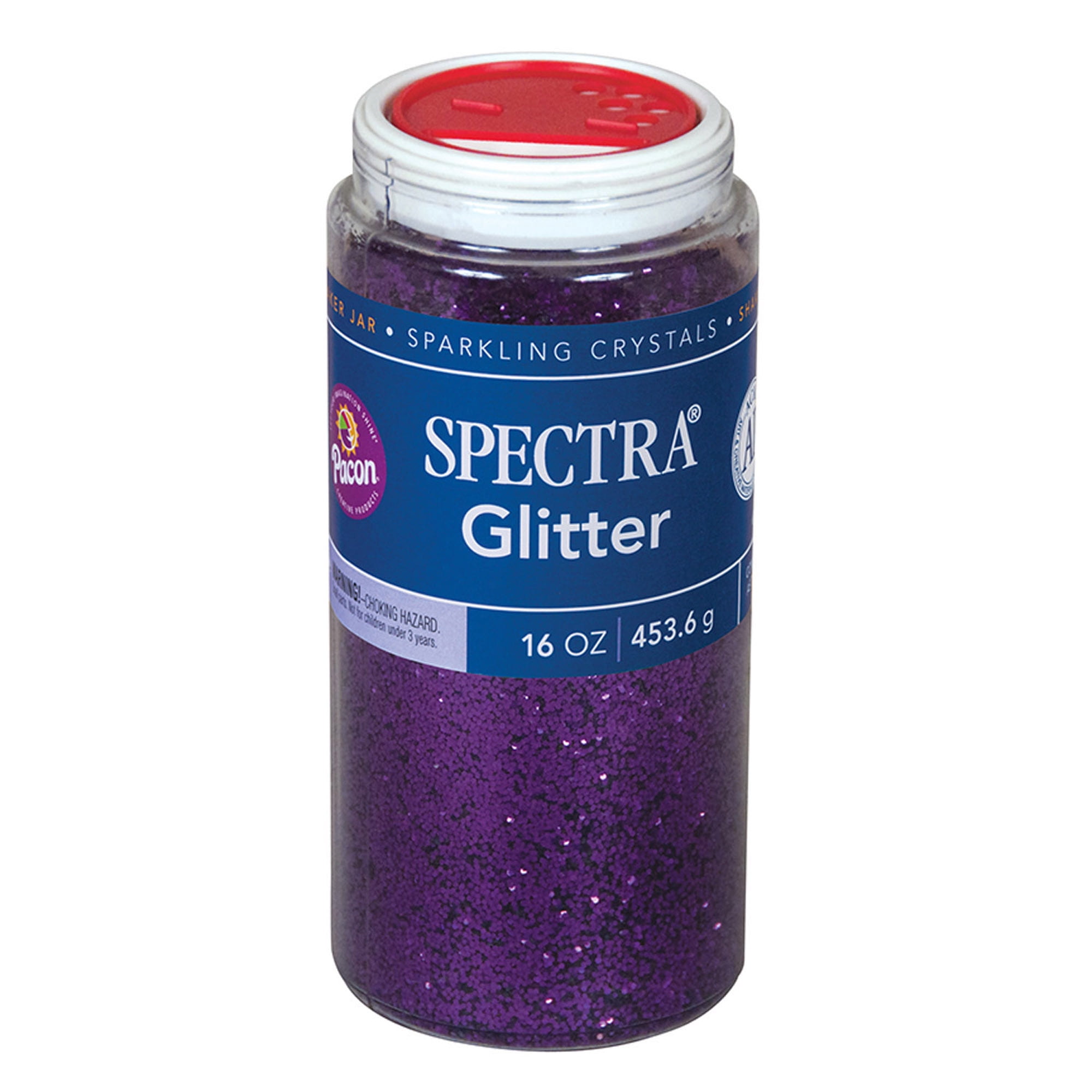 Pacon® Spectra® Glitter Sparkling Crystals, 1 lb. Jar, Purple, 2/pkg