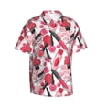 thumbnail image 2 of Balery Makeup Print Men's Hawaiian Shirts Short Sleeve Beach Shirt Relaxed Fit Vacation Button Down Shirts-XX-Large, 2 of 9