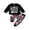 Black, variant on Baby Toddler Boy Autumn 2PCS Outfit 3 6 12 18 24 Months 2T 3T Long Sleeve O Neck Letter Print Tops Guitar Print Pants Clothing Sets