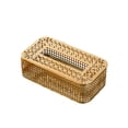 thumbnail image 2 of Wrought Iron Tissue Box Holder for Desk - Gold Decorative Storage Box for Living Room & Bedroom with Multi-Functional Organizer, 2 of 6