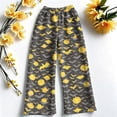 thumbnail image 5 of Garbnen Halloween Flannel&nbsp;pajama Pants&nbsp;women Funny Ghost Pumpkin Graphic Women Lounge Pants Comfy Fluffy Fall Winter Warm Wide Leg Sleeping Pants Women, 5 of 6