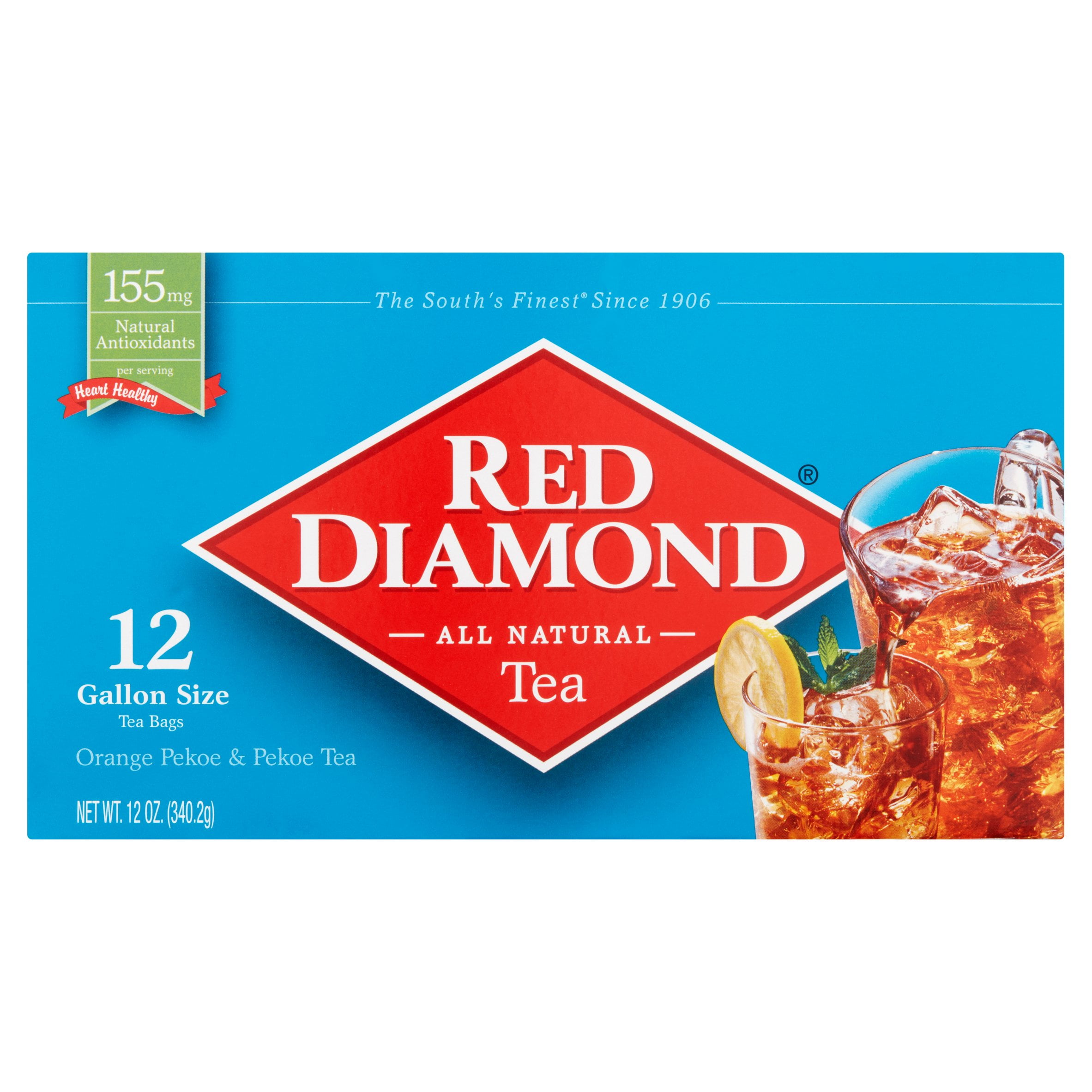 How Many Tea Bags Per Gallon Of Water Best Bag 2018 Red Diamond Orange Pekoe Gallon Size Tea Bags 12 Count