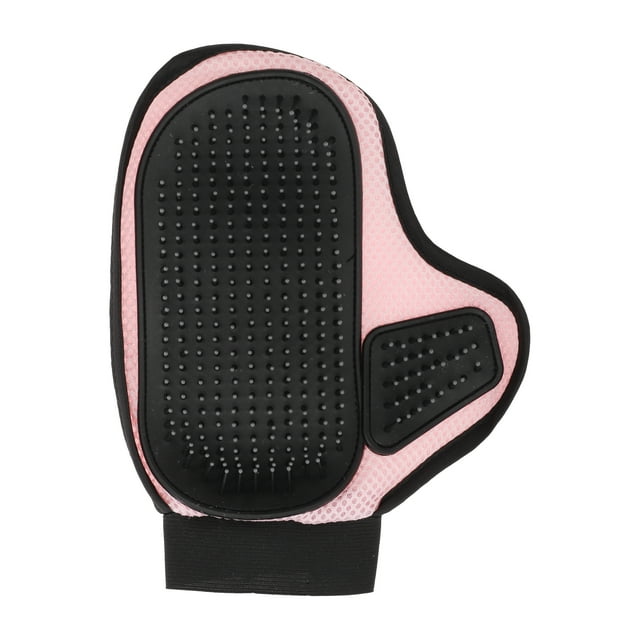 Guante de baño ligero para mascotas 1 Pc Unique Bargains para baño rosa TPR malla