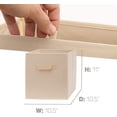 thumbnail image 3 of Pomatree 11 Inch Cube Storage Bin - 9 Pack – Fabric Cube Organizer Bins (Beige), 3 of 6