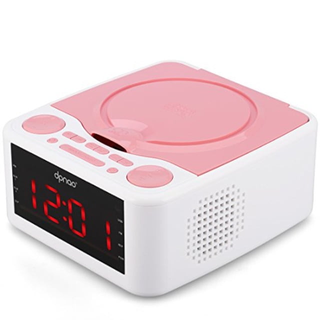 Alarm Clock Radio, CD Player, with USB Port, Headphone Jack, Aux Input