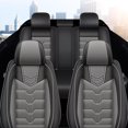 thumbnail image 5 of LAONNVIR Car Seat Covers Full Set Fit for Ford Ranger 2019-2024 Waterproof Breathable Leather Seat Protector with Airbag Compatible Automotive 5 Seat Cushions Cover (Black&Grey), 5 of 5