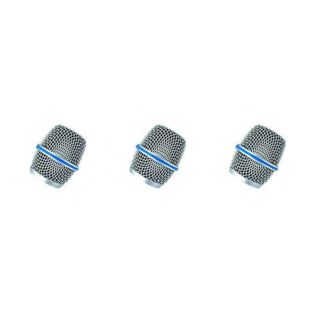 Langgg Metal Replacement Microphone Grille Portable Professional Detachable Protective Party Concert Mic Head Accessories Type 4 3Set