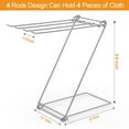 thumbnail image 3 of Kitchen Towel Holder Stand, 4-Arm Dish Towel Holder Countertop Towel Drying Rack for Bathroom, Free Standing Hand Towel Stand Washcloth Dish Cloth, Z-Shaped Folding Hanging Towel Bar Stand, 3 of 6