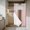 Pink, variant on Sage Green No Hook Shower Curtain Waterproof,Bathroom Curtains with Snap in Liners and See Through Top Window,Farmhouse Wood Grain Vintage Brown Striped Hotel Style Bathtub Curtains Shower 48"Wx72"L