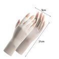 thumbnail image 6 of Mdesiwst 1 Pair Nail Art Gloves Effective Blocking Finger Protection Half Fingers Breathable Cooling Anti-UV Thin Riding Cycling Sunshade Gloves Nail Beauty Supplies, 6 of 7
