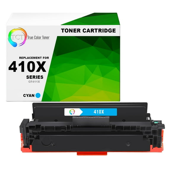 TCT 410X Cyan Toner Cartridge - Premium Compatible Replacement for HP 410X CF411X High Yield
