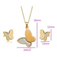 thumbnail image 2 of Fino Collar Y Aretes Mariposa Perla Nat Oro 14k Lam dorado Unitalla, 2 of 9