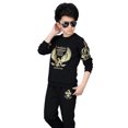 thumbnail image 2 of Minnieouse 3 unids/set fiesta banquete viaje niños abrigo camiseta pantalones poliéster cremallera chaqueta pulóver ropa Kit regalo de conjuntos de ropa Negro 160cm, 2 of 6