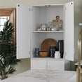 thumbnail image 3 of Mainstays 72" 4 Door Storage Cabinet, White, 3 of 8