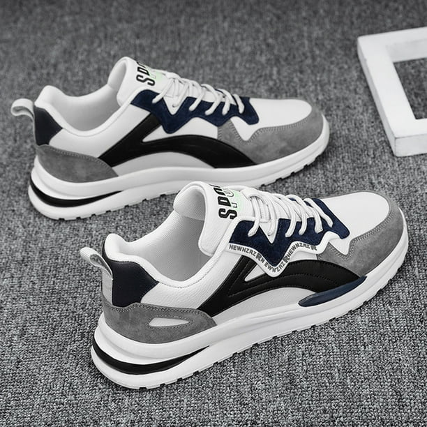 Zapatillas de deporte de moda zapatos casuales para hombres zapatos con cordones y soporte para el arco zapatos de plataforma para trabajar viajar