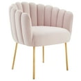 thumbnail image 2 of Modway Sanna Channel Tufted Performance Velvet Armchair in Pink, 2 of 8