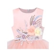 thumbnail image 5 of Girls Pink Floral Multilayer Ruffle Tulle Sleeveless Sequin Princess 12 Years, 5 of 6