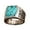 D, variant on Turquoise Ring Lihuang Creative Bohemia Carved Turquoise Ring Retro Fashion Men's And Women's Personality Jewelry Ring