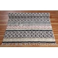 thumbnail image 4 of Casavani Geometric Cotton Kilim Bathroom Rugs Brown Area Rugs 6x6 feet, 4 of 5