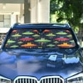 thumbnail image 4 of Yayeee Car Windshield Sun Shade Universal Fit Front Visor Protector, Colorful Space Cat, 4 of 8