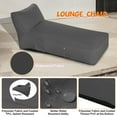 thumbnail image 4 of Outdoor Chaise Lounge Chair, Sunbed UV Resistant Sofa Couch Patio Furniture Waterproof Outside Sunlounge Reclining Sunbathing Bed Comfy Single Chaise Daybed for Garden, Pool, Beach, Dark Gray, 4 of 7