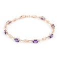 thumbnail image 2 of Galaxy Gold 14k Solid Rose Gold Tennis Bracelet withAmethysts & Diamonds, 2 of 3
