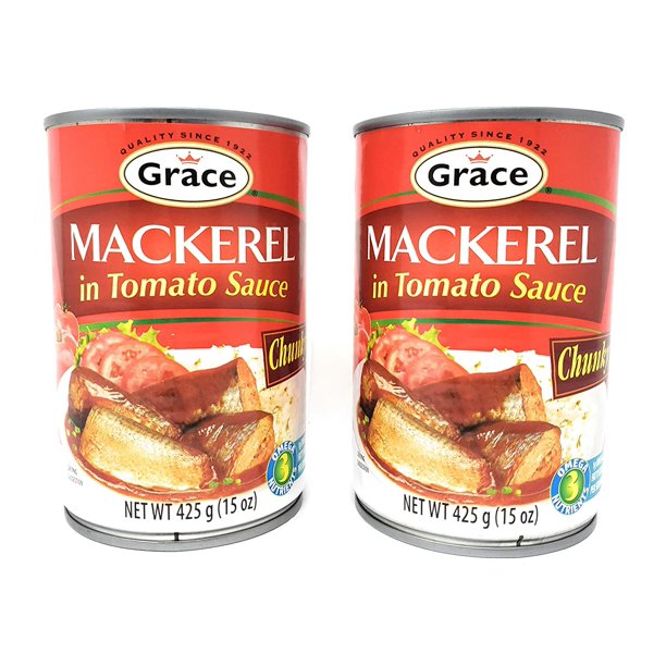 Grace Mackerel in Tomato Sauce Chunky 15oz, 2 Pack