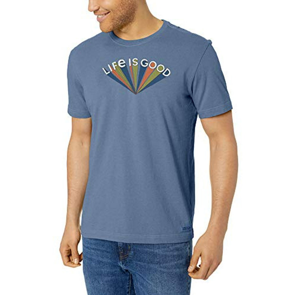 Life Is Good - Life is Good Mens Graphic T-Shirts Crusher Collection,LIG Burst,Heather Vintage