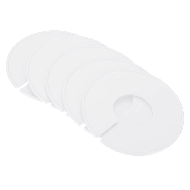 Divisores de ropa Uxcell, divisores de tamaño para estantes de ropa, separador redondo en blanco, paquete de 6
