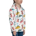thumbnail image 3 of Salouo Dinosaur Pattern Hoodie Sweatshirt for Youth, Fall Pullover Hoodie Sweatshirt Long-Sleeve Pullover Hooded Sweatshirt-Medium, 3 of 6