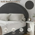 thumbnail image 2 of 4 EVER WINNER Full Size Bed Frame, Boucle Upholstered Bed Frame with Headboard, Gray Full Bed Frame, Dark Gray, 2 of 6