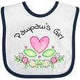 thumbnail image 3 of Inktastic Pawpaw's Girl Heart Flowers Girls Baby Bib, 3 of 4