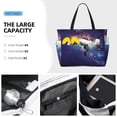 thumbnail image 4 of Rocae Planets Stars And Galaxies for Large Women's Waterproof Beach Bag Tote with 7 Pockets Pool Bag for Travel Gym Vacation, 4 of 6