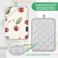 thumbnail image 6 of Yayeee Pot Holders Kitchen Heat Resistant with Pocket 7"x9.8" Cotton Oven Cooking Hot Pads, Beige Cherry, 6 of 7